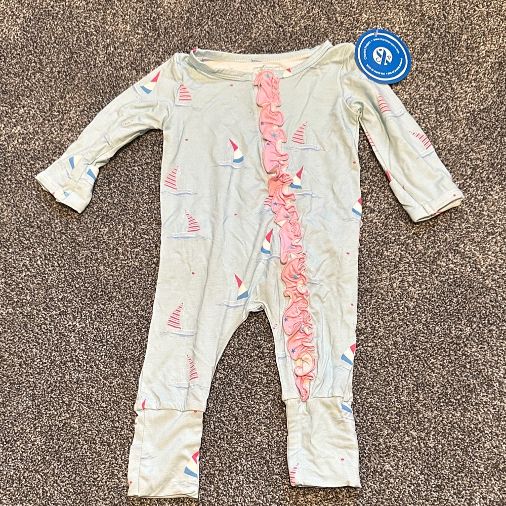 Sailboat Print Kids One Piece